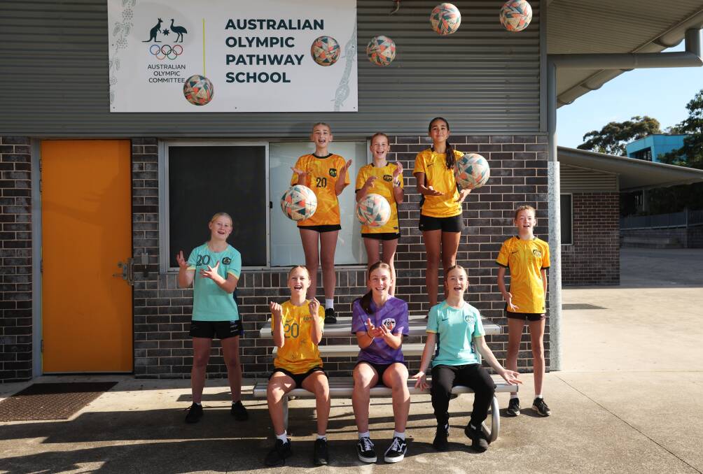 (From left standing) Rose Harvey, Harper Demir, Tilly Fleming, Nelita Cifrian and Mikayla Day, (sitting at front from left) Tahli Jones, Eden Brown and Amelia Stevenson.