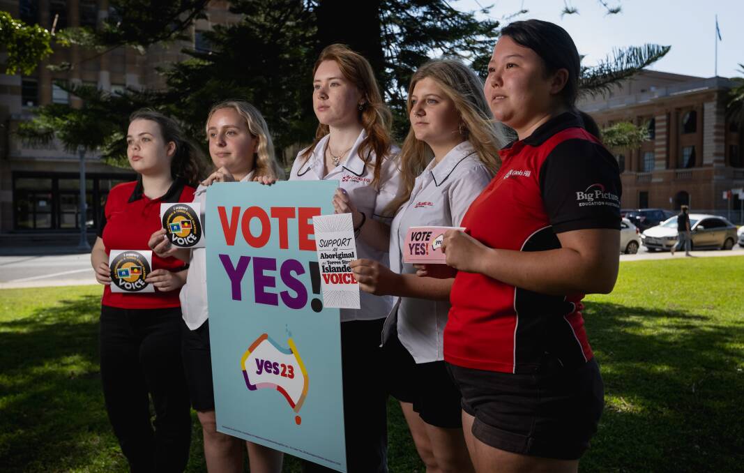 Youth panel Matilda Marchant, 16, Crystal Leigh, 17, Rosie Tattam, 18, Lily Vodic Senior, 16 and Kayla McKenzie, 18. Picture by Marina Neil