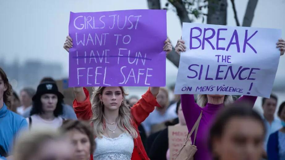A protest against domestic violence in Newcastle in 2022. Picture by Marina Neil