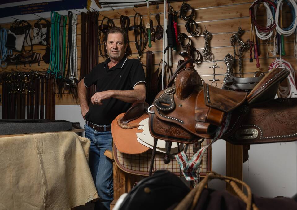 Wallabadah saddle maker Hugh Bloore.