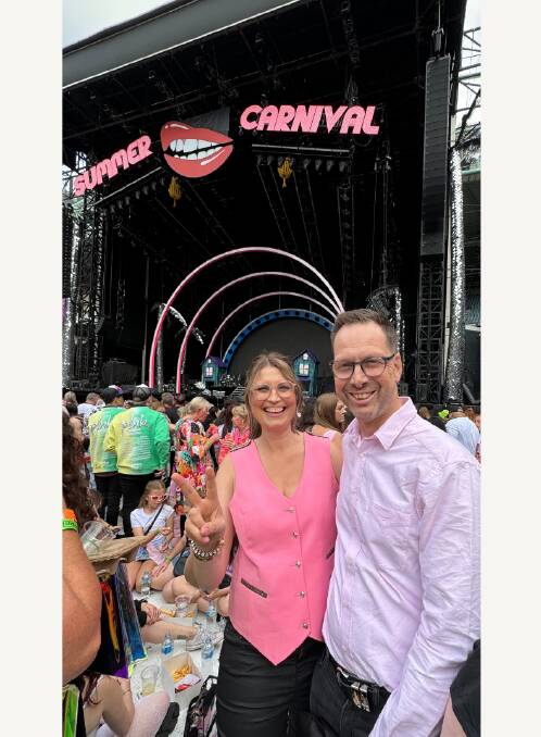 Bronwyn and Andrew Rundle at the Pink concert in Melbourne. Picture supplied