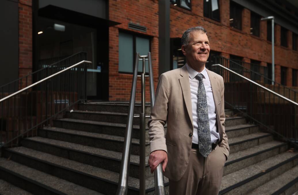 Professor Robert Greenberg, 62, is the new pro vice-chancellor of the College of Human and Social Futures at the University of Newcastle and has taken many steps in his career. Picture by Simone De Peak