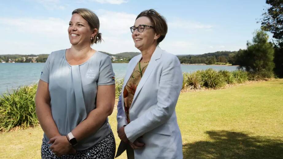 Jenny's Place operations manager Stacey Gately and Minister for Women and the Prevention of Domestic Violence and Sexual Assault Jodie Harrison. Picture by Simone De Peak

