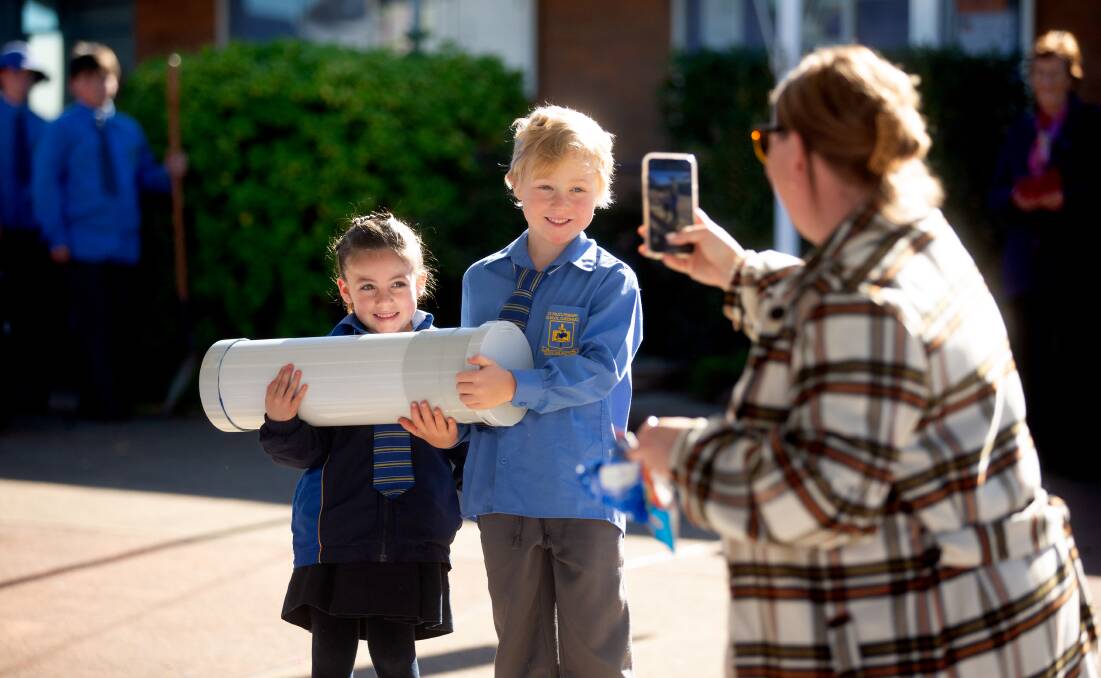 Time capsule buried at St Paul's primary school Gateshead, pictures by Jonathan Carroll