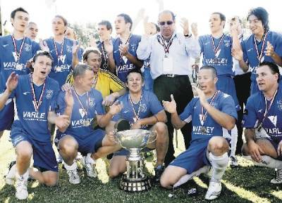 REIGNING CHAMPIONS: Hamilton Olympic, pictured celebrating their grand final victory last year, will face a host of challengers in the upcoming season.