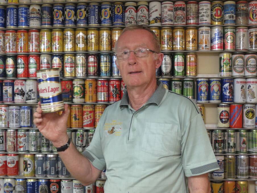 AVID: Adam Murphy is the owner of the world’s best collection of Australian beer cans, with brands going back to the 1950s.