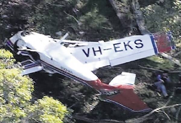 MANGLED: The plane wreck.- Picture courtesy NBN