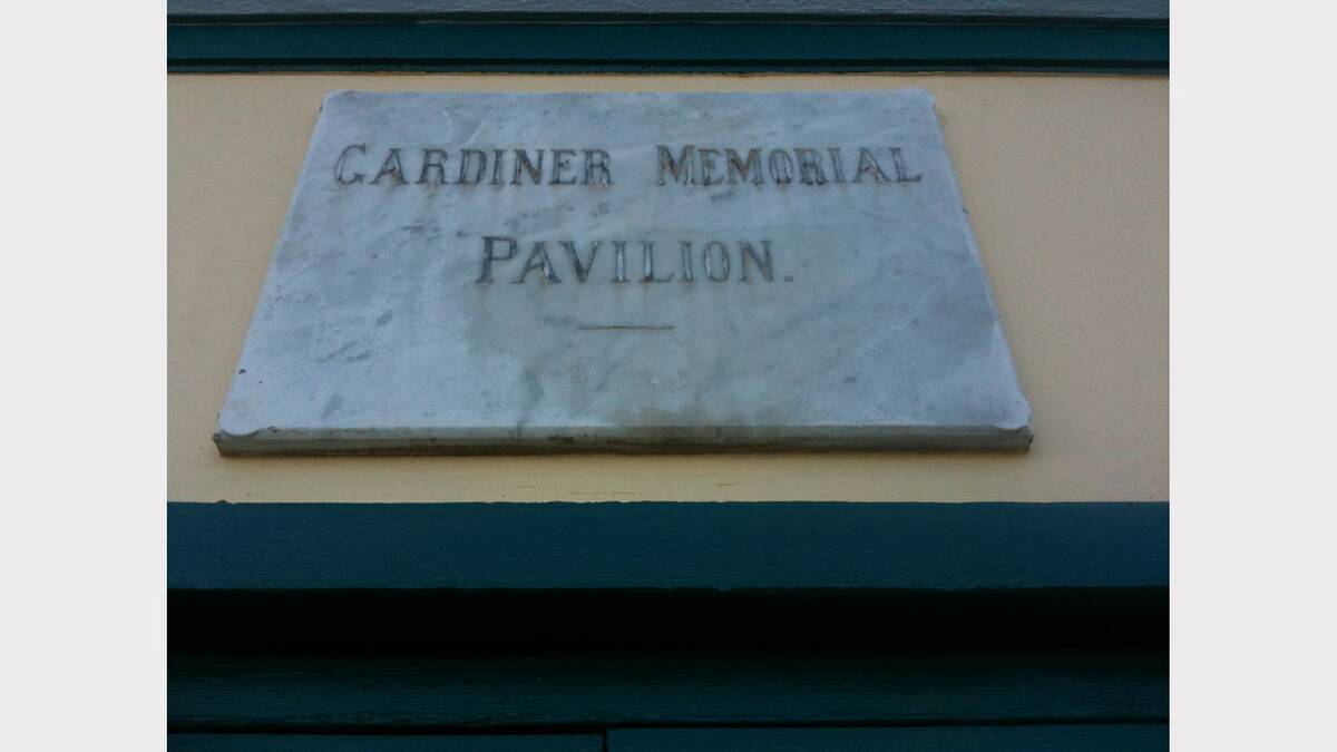 Gardiner memorial pavillion. Picture:  Wayne Mullen.