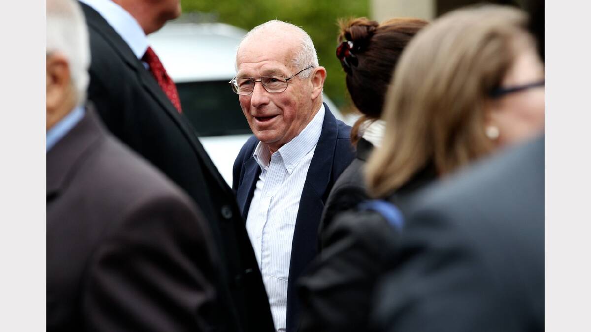 Roger Rogerson  at Graham "Chook" Fowler's funeral in Palmdale, on Thursday.Picture Janie Barrett