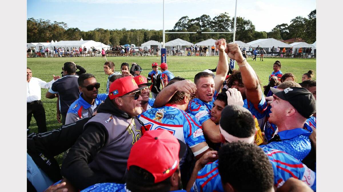 Action from on and off field at the Koori Knockout Cup at Lakeside sporting complex on Monday. Picture Ryan Osland