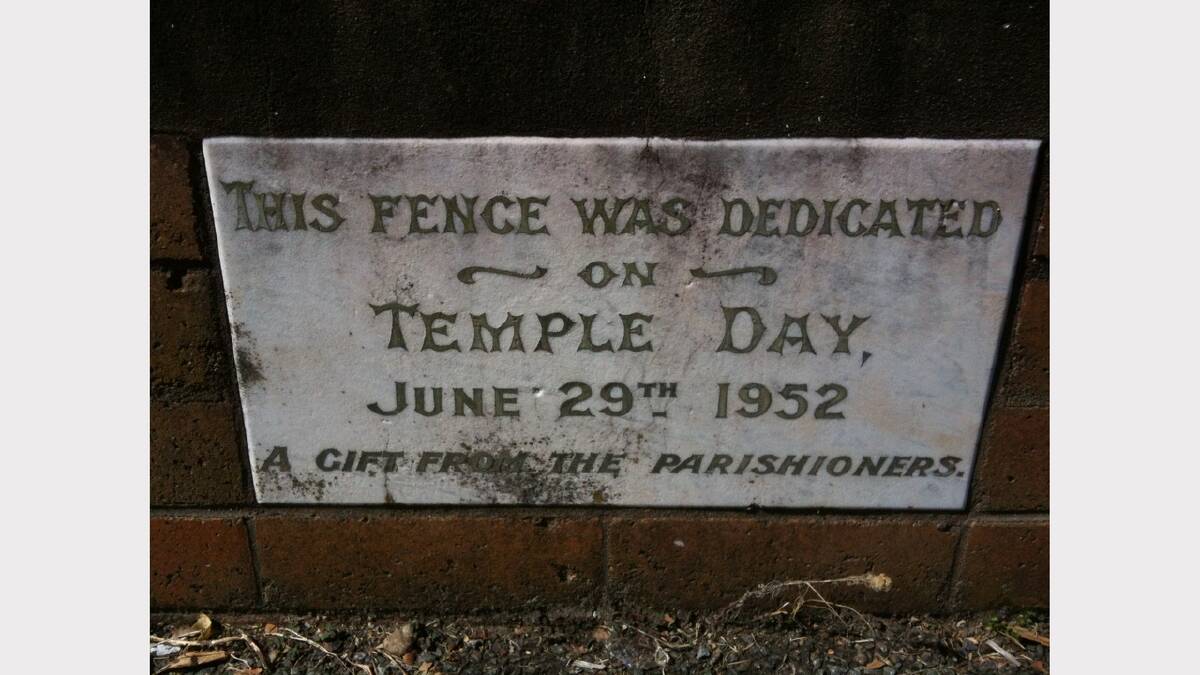 St Johns Church Cooks Hill fence dedicated on Temple Day. Picture:  Wayne Mullen.