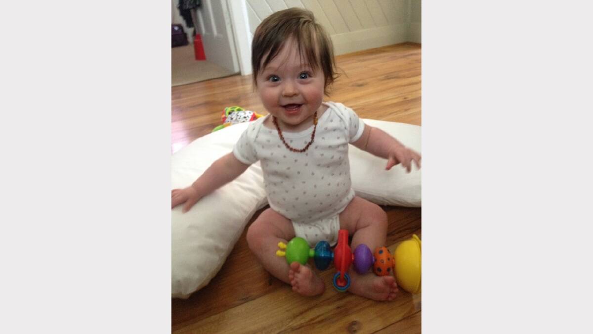Malena Phillips  5/04/2013 Malena, your cheeky smile makes our day. We love you very much.  Mummy and Daddy.
