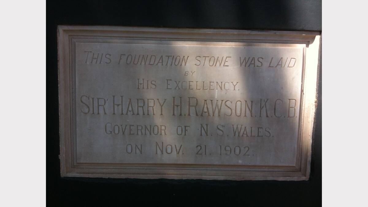 Foundation Stone, Newcastle Methodist Central Mission. Picture:  Wayne Mullen.