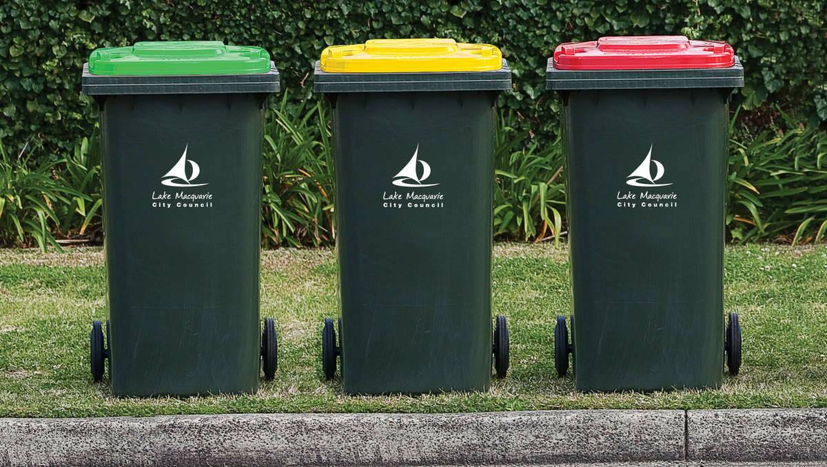 The bin with the green lid is for green waste.
