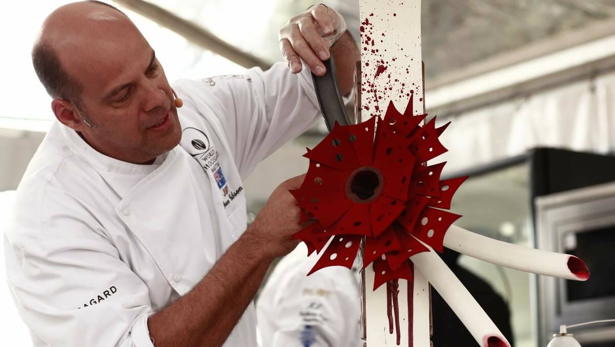 THE MASTER: Pastry chef Dean Gibson training for the Coupe du Monde de la Patisserie. Pictures: Fivespice Creative
