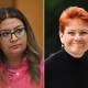 Senator Mehreen Faruqi is suing Senator Pauline Hanson over alleged racial discrimination. (Lukas Coch / Jono Searle/AAP PHOTOS)