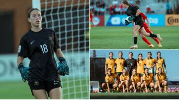 Adamstown 14-year-old Caoimhe Bray started in goals against China at the AFC U17 Asian Cup in Bali on Tuesday. Picture Ann Odong/Football Australia