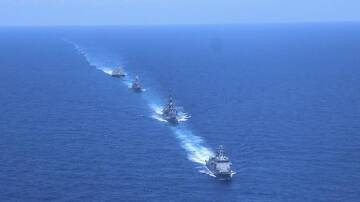 The Philippines and US have conducted military drills in and near the disputed South China Sea. (AP PHOTO)