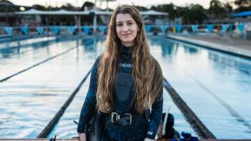 Freediver Ellen Leggett has launched a petition to keep Lambton Pool open year-round. Picture by David Rouse, Studio Rousy